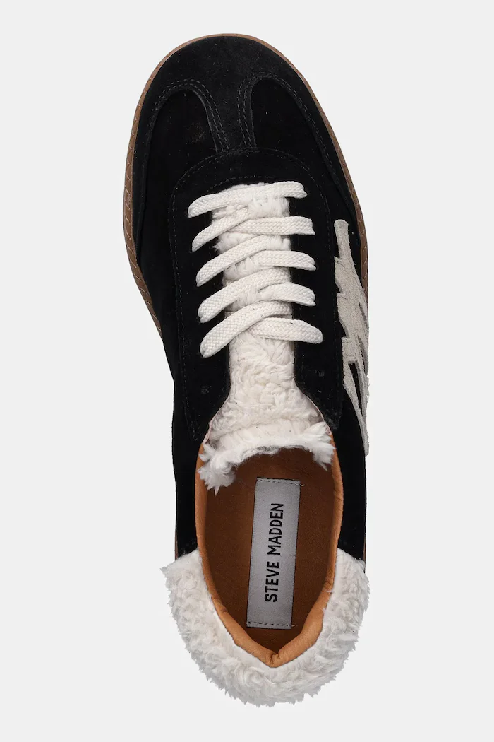 Steve Madden Велурени маратонки Emina в черно 11004897