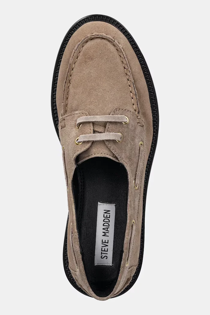 Steve Madden Велурени мокасини Rummored в бежово с равна подметка 11004853