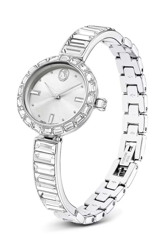Swarovski Часовник MATRIX BANGLE дамски в сребристо 5677487