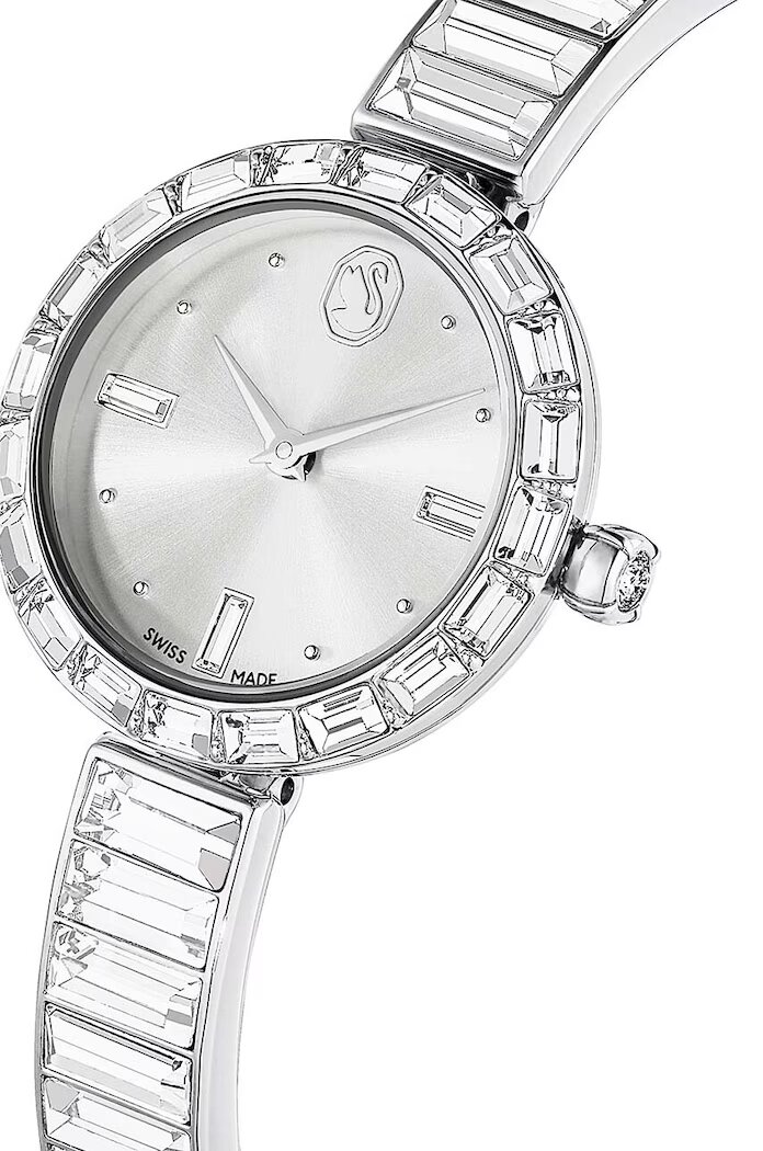 Swarovski Часовник MATRIX BANGLE дамски в сребристо 5677487