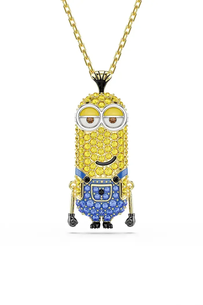 Swarovski колие с висулка дамско от позлатен модел с кристал MINIONS 5743384