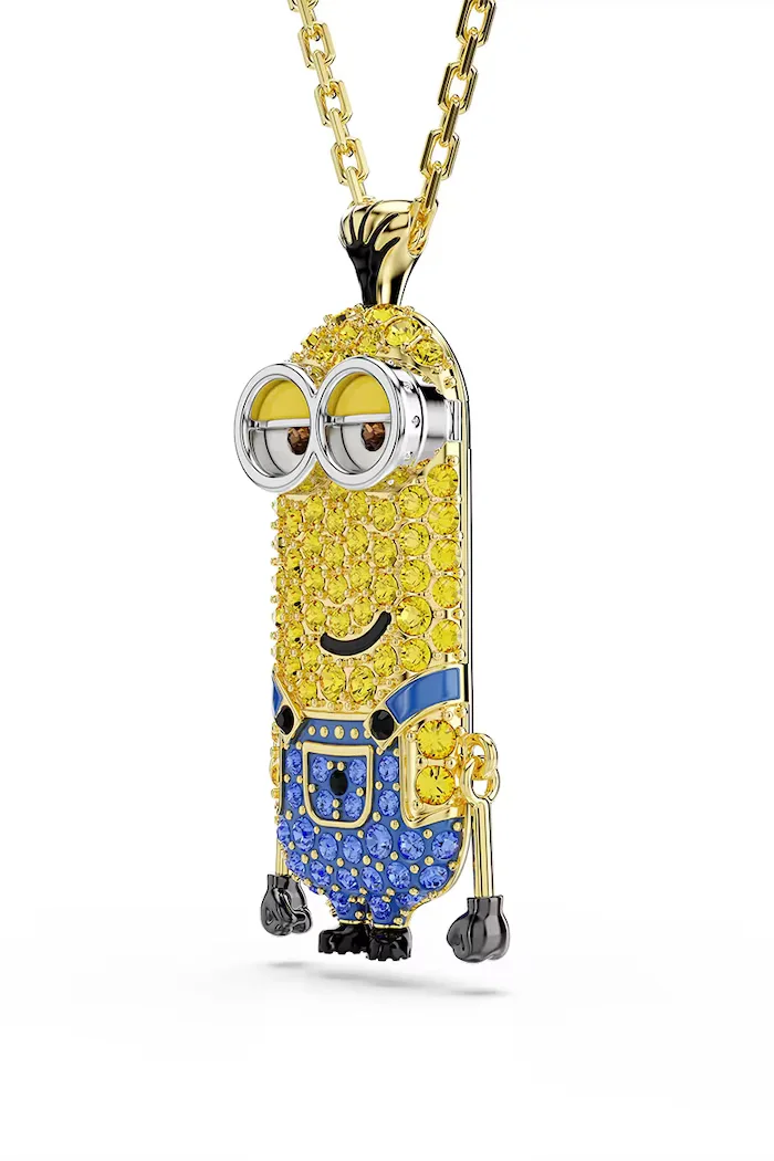 Swarovski колие с висулка дамско от позлатен модел с кристал MINIONS 5743384