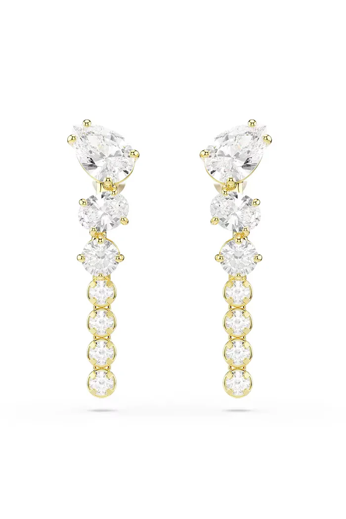 Swarovski обици дамски позлатени с циркон MESMERA 5747936