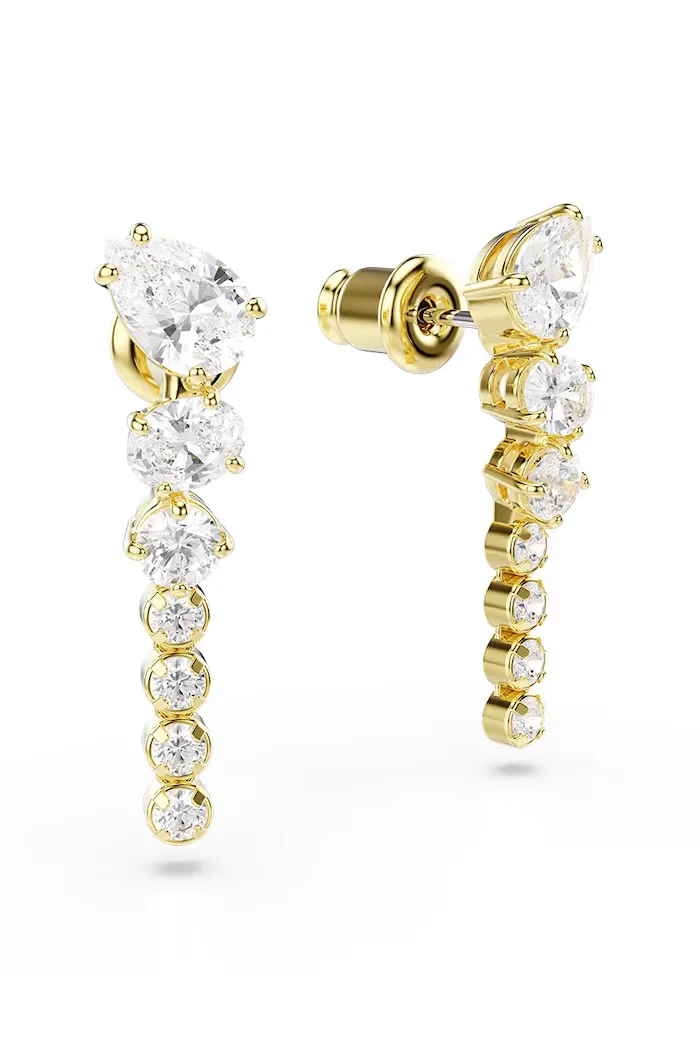 Swarovski обици дамски позлатени с циркон MESMERA 5747936