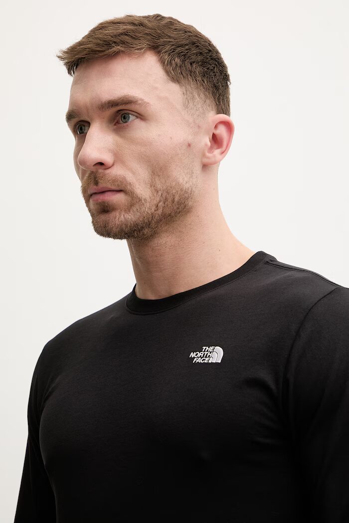 The North Face Блуза с дълги ръкави Simple Dome в черно с изчистен дизайн NF0A8EU3JK31
