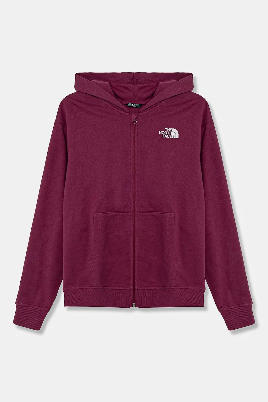 The North Face Детски памучен суичър FZ OVERSIZE LIGHT HOODIE