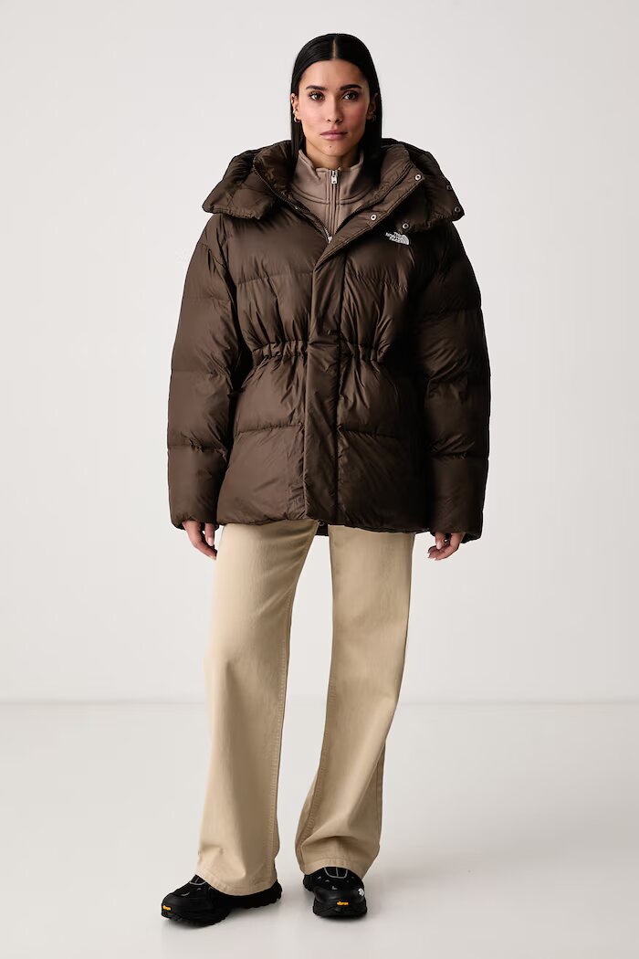 The North Face капитонирано яке дамско Puffer кафяво NF0A8J6HNMF1