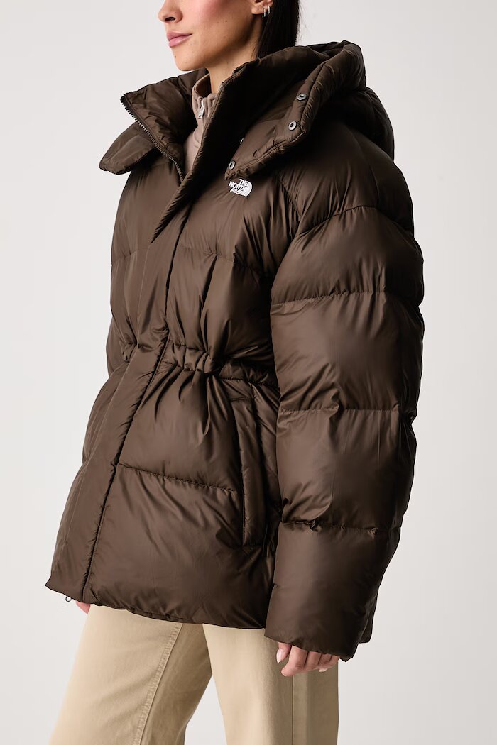 The North Face капитонирано яке дамско Puffer кафяво NF0A8J6HNMF1