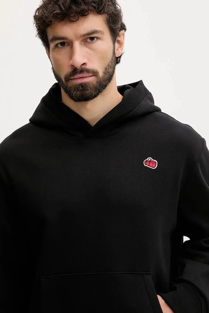 The North Face Памучен суичър Icon Relaxed мъжки в черно с качулка с апликация NF0A8EU8JK31