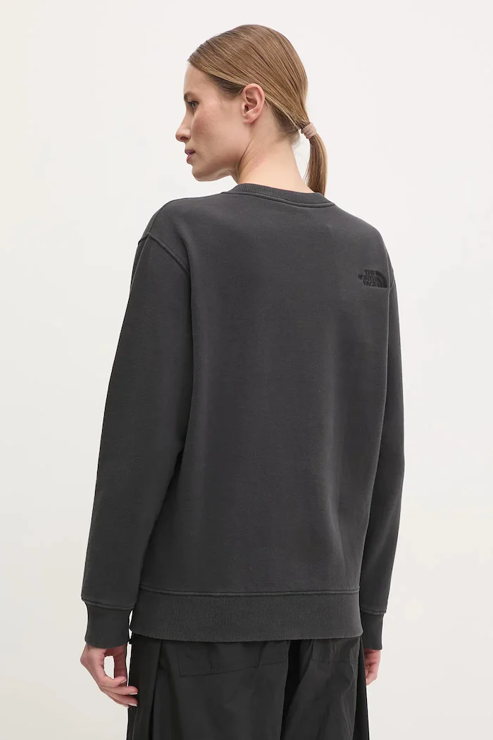 The North Face Памучен суичър Nature Relaxed в сиво с апликация NF0A8BVXJK31