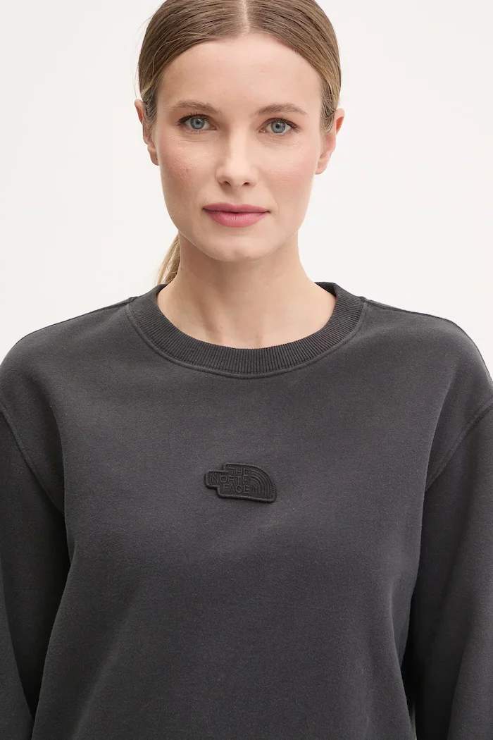 The North Face Памучен суичър Nature Relaxed в сиво с апликация NF0A8BVXJK31