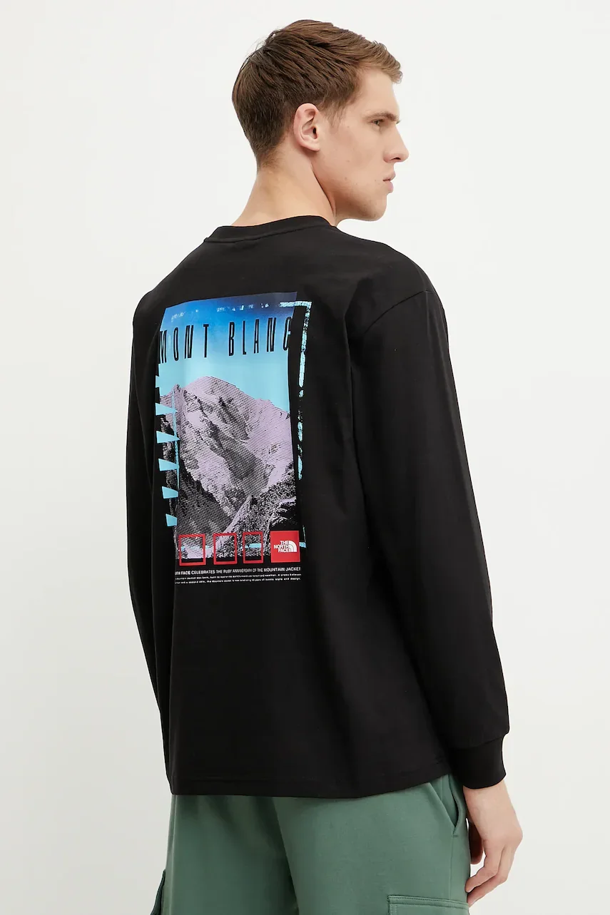 The North Face Памучна блуза с дълги ръкави Axys
