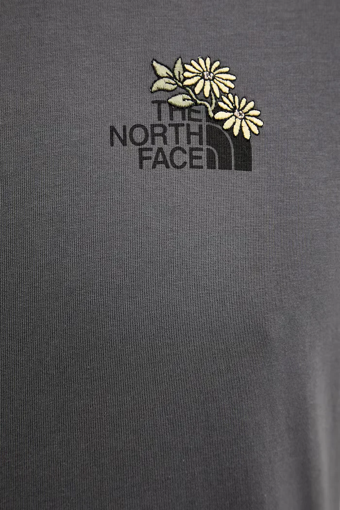 The North Face Памучна тениска Flower Dome в сиво с принт NF0A8EGXRHI1