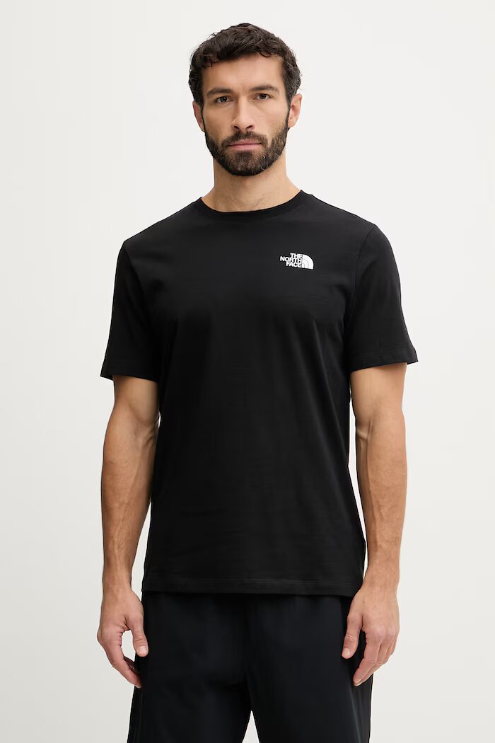 The North Face Памучна тениска GRAPHIC в черно с принт NF0A8GUWJK31