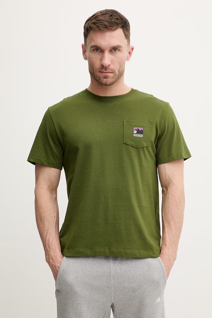 The North Face Памучна тениска GRAPHIC в зелено с принт NF0A8GUUBRI1