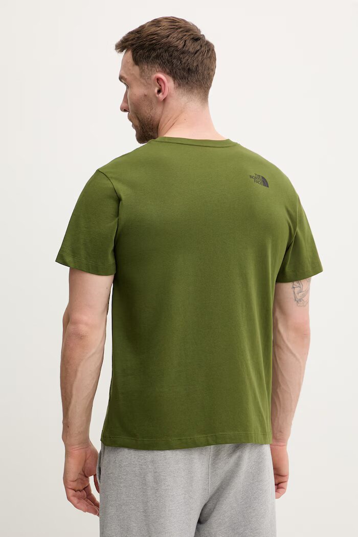 The North Face Памучна тениска GRAPHIC в зелено с принт NF0A8GUUBRI1
