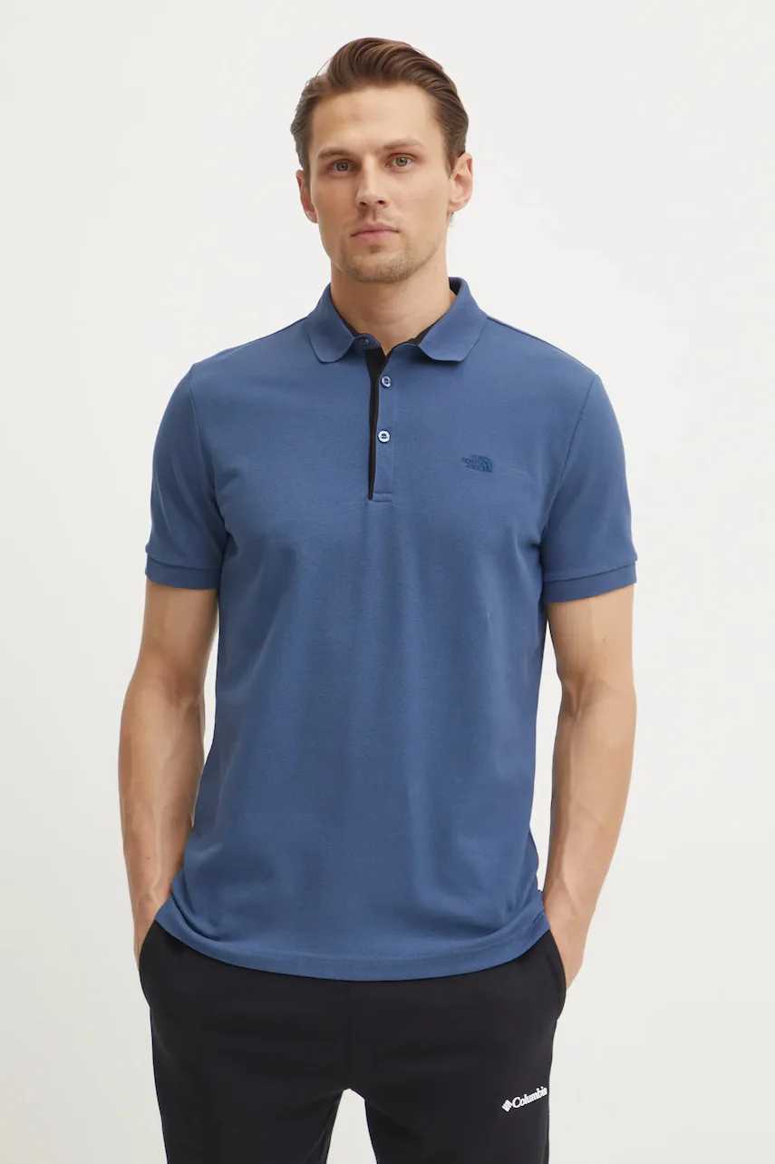 The North Face Памучна тениска с яка Premium Slim