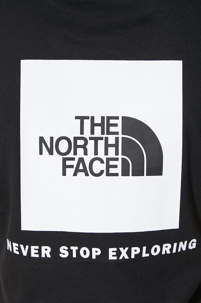 The North Face Памучна тениска W S/S Redbox Slim Tee в черно NF0A87NMJK31