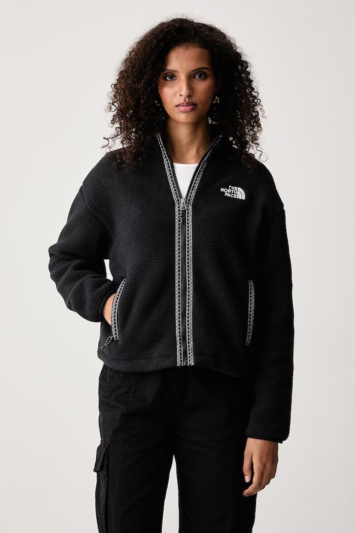 The North Face поларен суичър дамски Fleeski Fz Jacket черен NF0A88Z2JK31