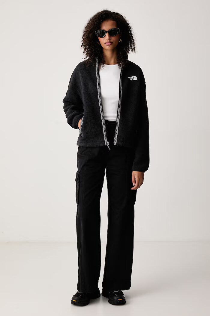 The North Face поларен суичър дамски Fleeski Fz Jacket черен NF0A88Z2JK31