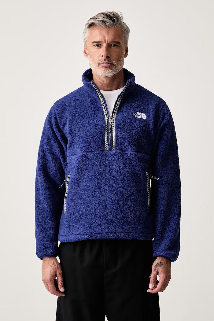 The North Face поларен суичър мъжки Fleeski 1/4 zip син NF0A88XRNLV1