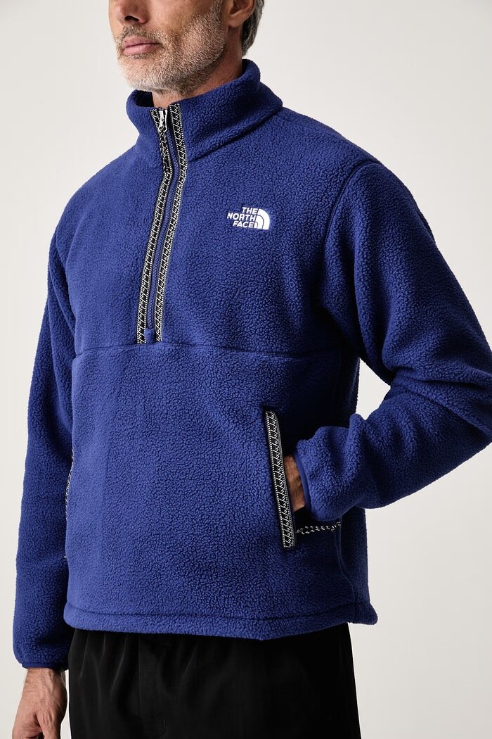 The North Face поларен суичър мъжки Fleeski 1/4 zip син NF0A88XRNLV1