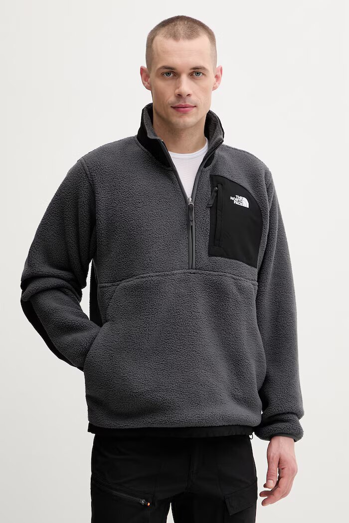 The North Face поларен суичър мъжки Yumiori Off Peak сив NF0A8FKPMN81