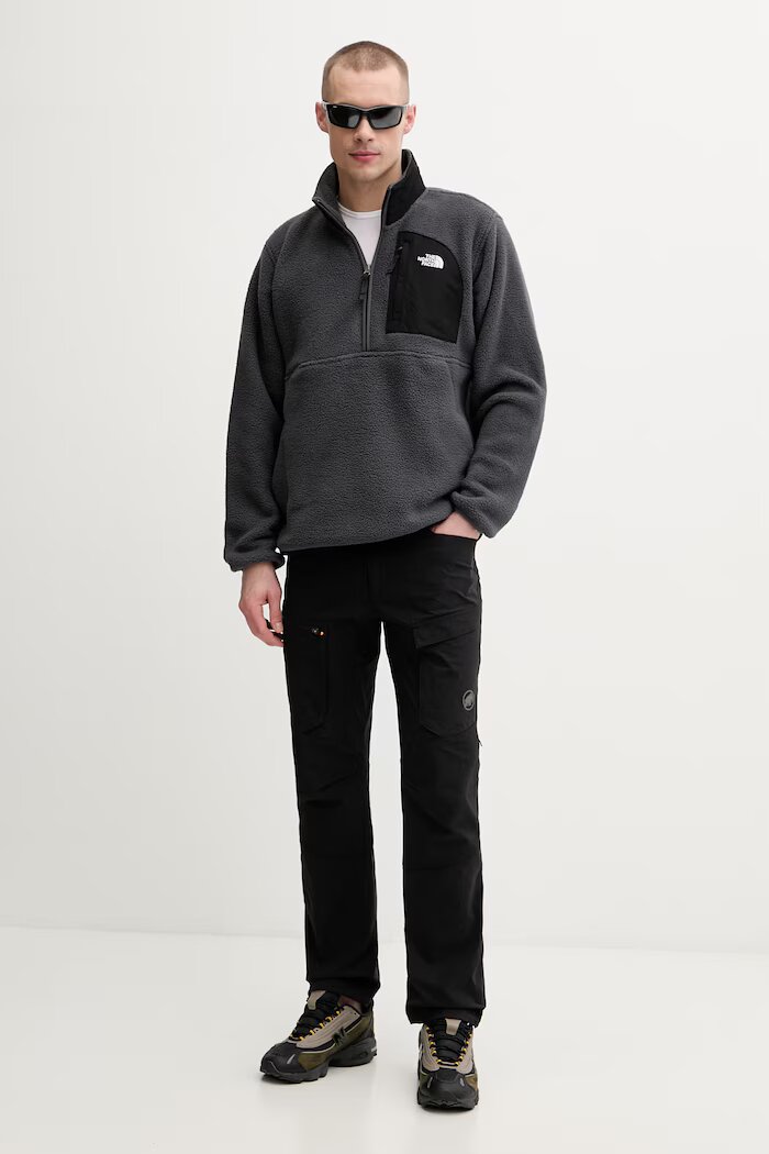 The North Face поларен суичър мъжки Yumiori Off Peak сив NF0A8FKPMN81