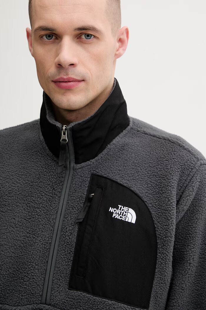 The North Face поларен суичър мъжки Yumiori Off Peak сив NF0A8FKPMN81