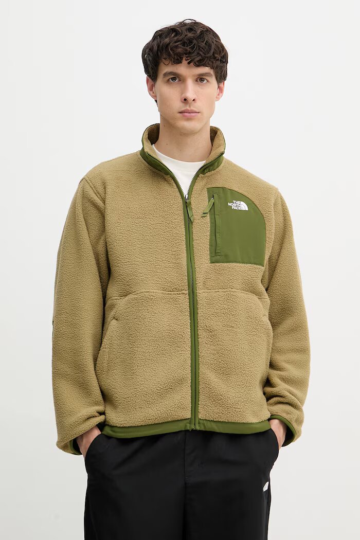 The North Face поларен суичър мъжки Yumiori Off Peak зелен NF0A8FKNMO91