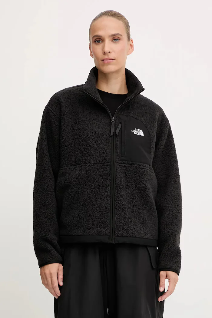The North Face Поларен суичър Yumiori Off в черно с изчистен дизайн NF0A8EUZJK31