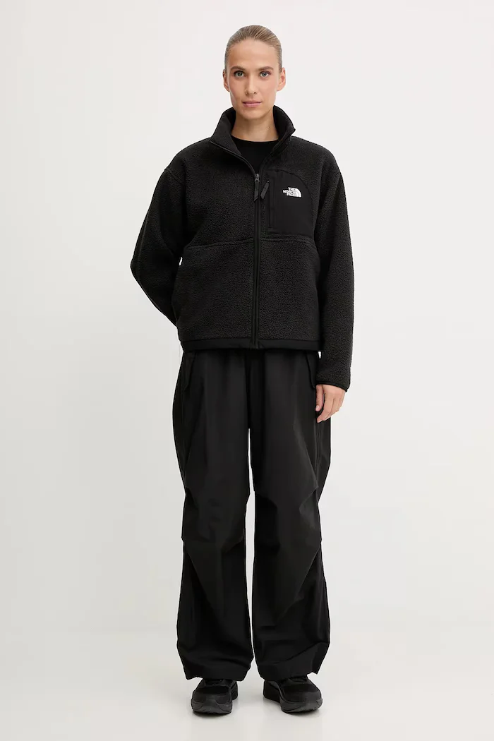 The North Face Поларен суичър Yumiori Off в черно с изчистен дизайн NF0A8EUZJK31