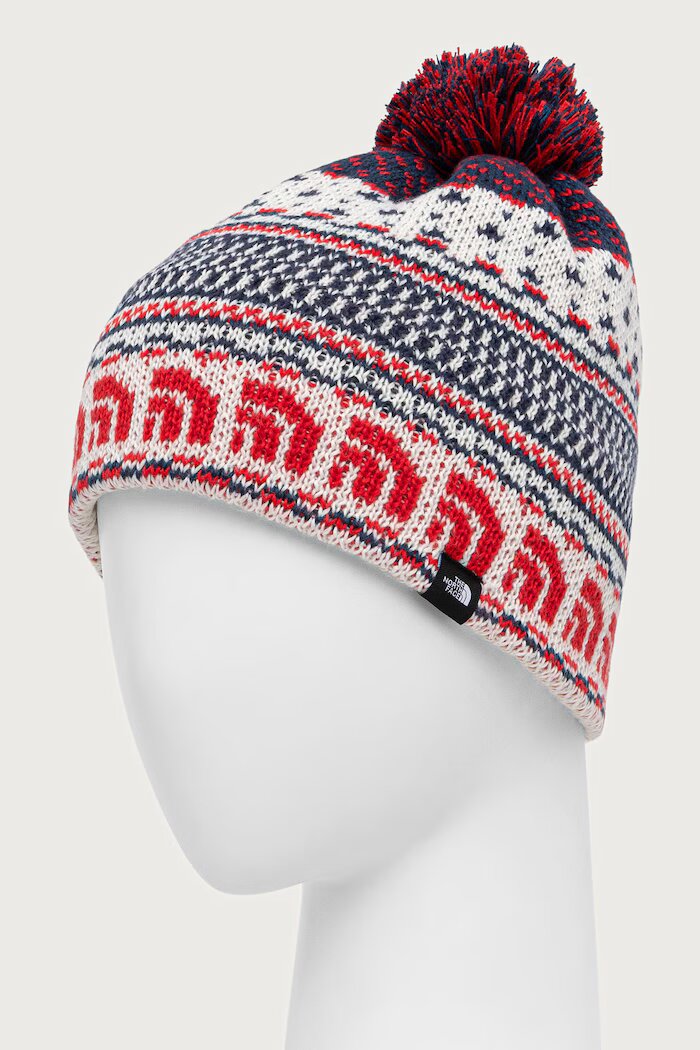 The North Face шапка с помпон Cabin Ski Tuke червена NF0A8CH0IKH1