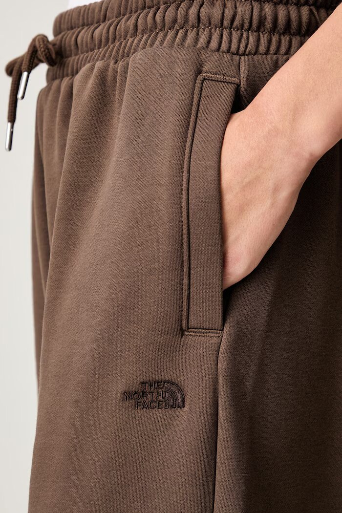 The North Face спортен панталон дамски с памук Essential кафяв NF0A8CWD1OI1