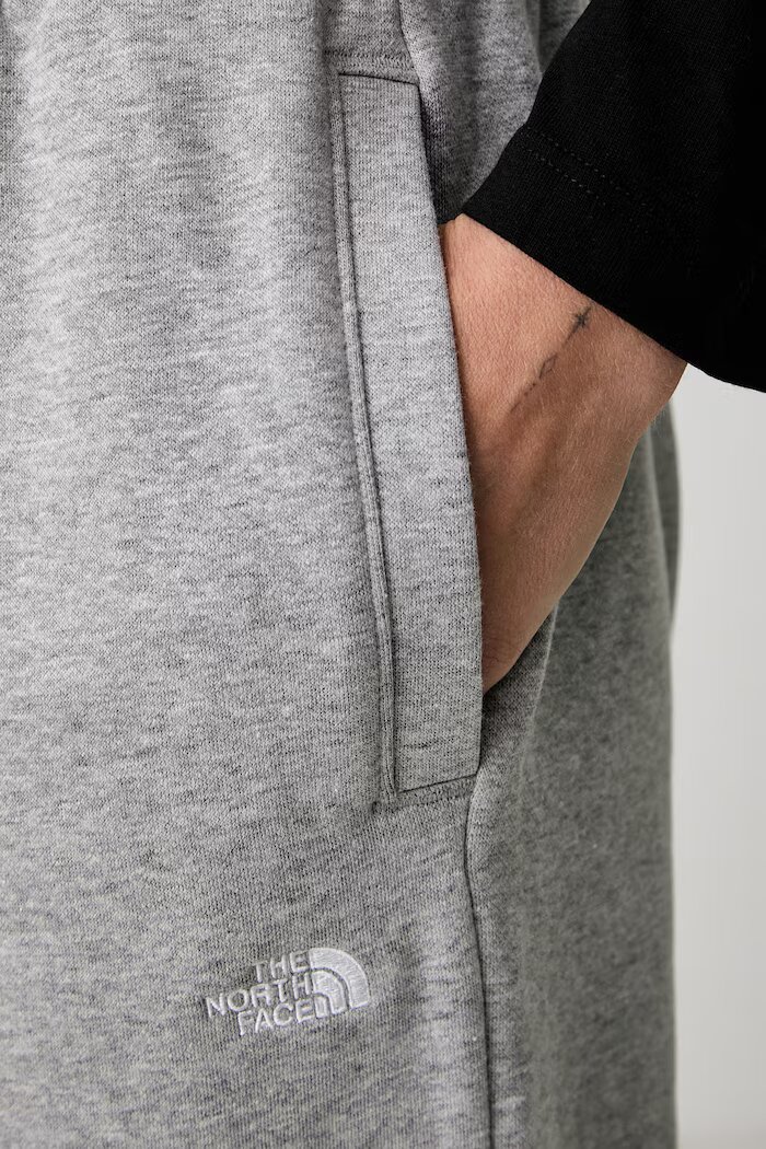 The North Face спортен панталон дамски с памук Essential сив NF0A8CWDCQO1
