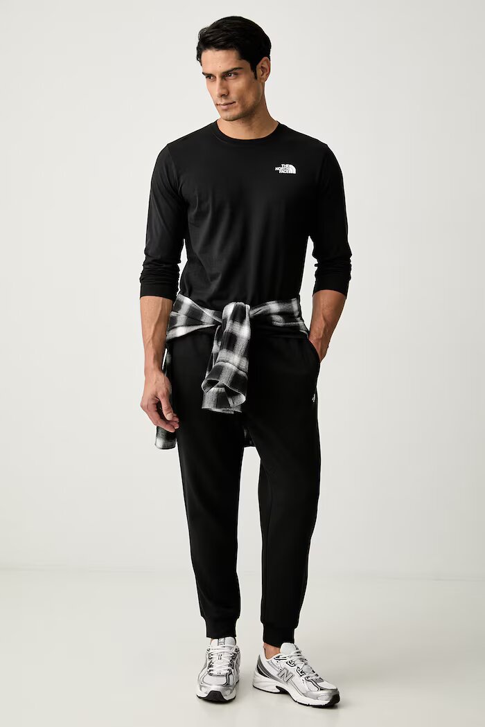 The North Face спортен панталон мъжки с памук Evolution черен NF0A8CWYJK31