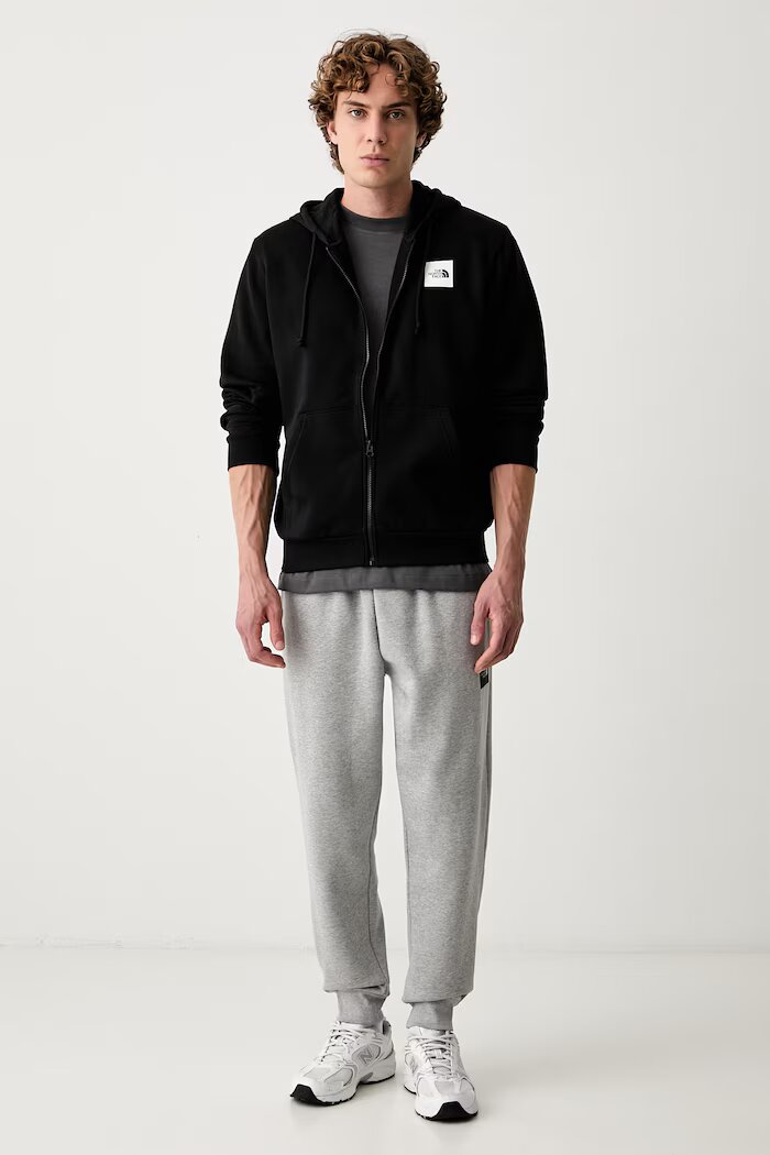 The North Face спортен панталон мъжки с памук сив NF0A8JB0CQO1