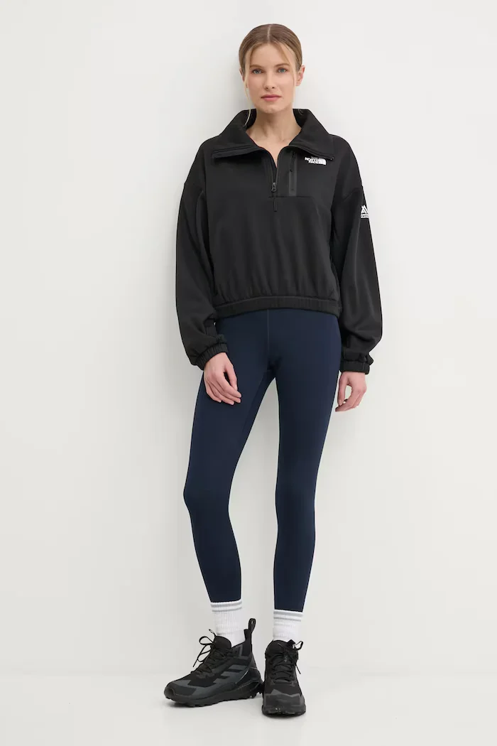 The North Face Спортен суичър Fleece interest в черно с изчистен дизайн NF0A8BFPJK31