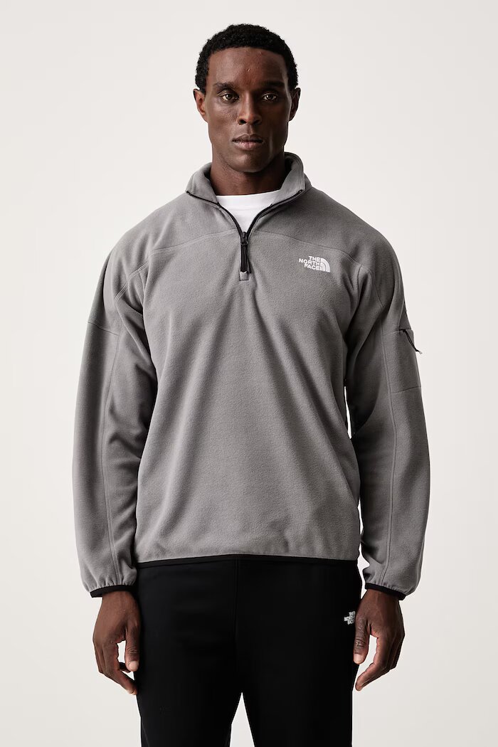 The North Face спортен суичър мъжки от полар MOUNTAIN ATHLETICS сив NF0A8J8P0UZ1