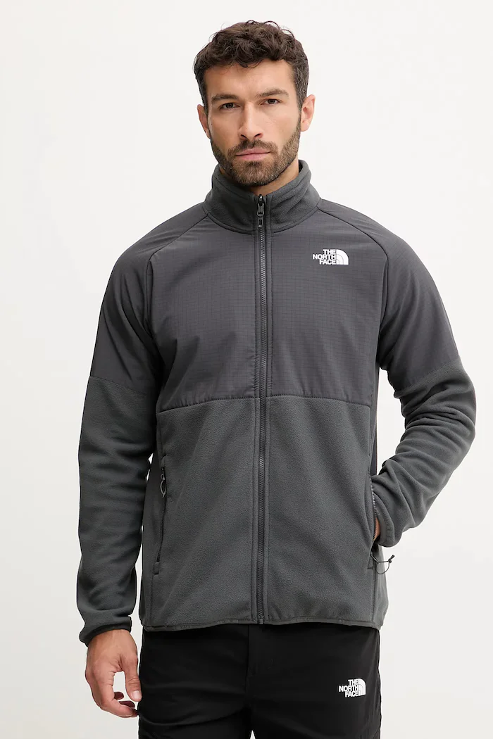 The North Face спортен суичър от полар Glacier Heavyweight сив NF0A89JGU8M1