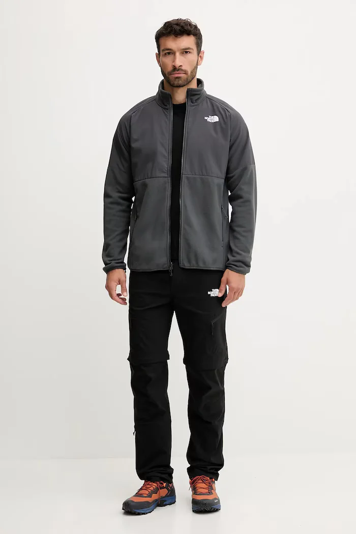 The North Face спортен суичър от полар Glacier Heavyweight сив NF0A89JGU8M1