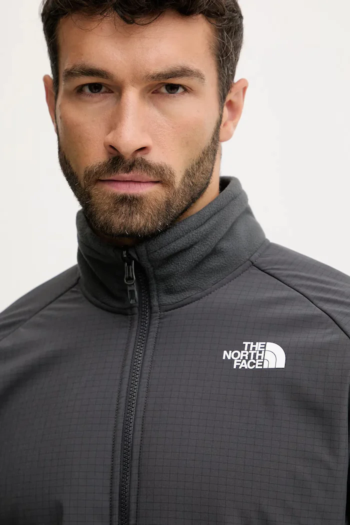 The North Face спортен суичър от полар Glacier Heavyweight сив NF0A89JGU8M1