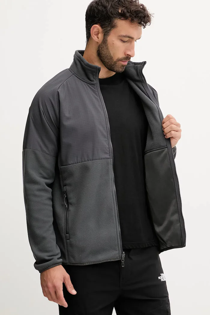 The North Face спортен суичър от полар Glacier Heavyweight сив NF0A89JGU8M1