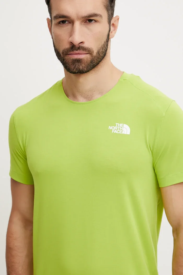 The North Face Спортна тениска Lightning Alpine в зелено с изчистен дизайн NF0A87H71MO1
