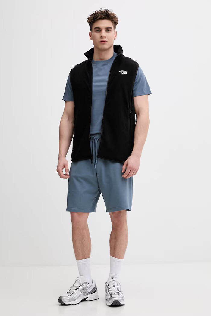 The North Face суичър без ръкави мъжки GLACIER черен NF0A8DQNJK31
