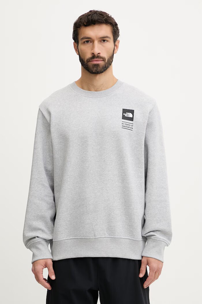The North Face Суичър CELEBRATION мъжки в сиво с принт NF0A8GATDYX1