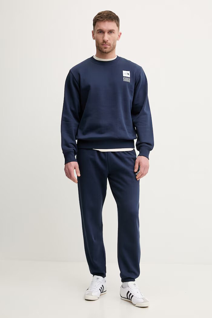 The North Face Суичър CELEBRATION мъжки в тъмносиньо с принт NF0A8GAT8K21