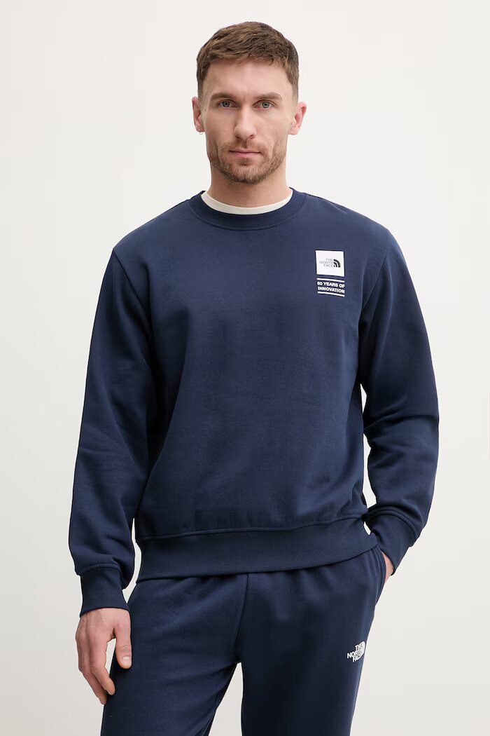 The North Face Суичър CELEBRATION мъжки в тъмносиньо с принт NF0A8GAT8K21