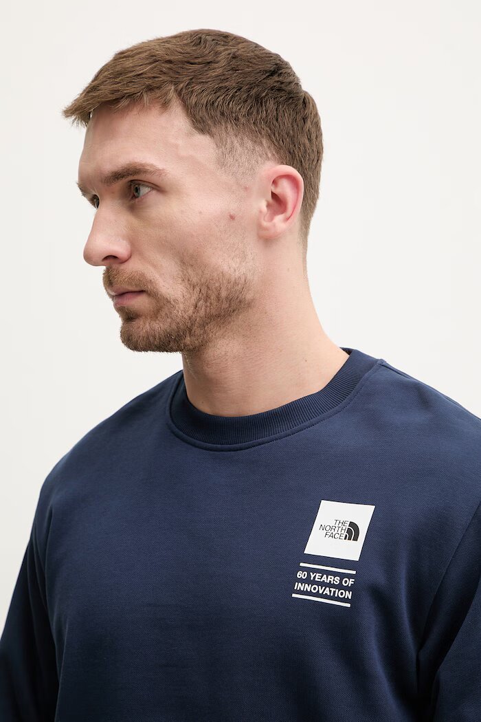The North Face Суичър CELEBRATION мъжки в тъмносиньо с принт NF0A8GAT8K21