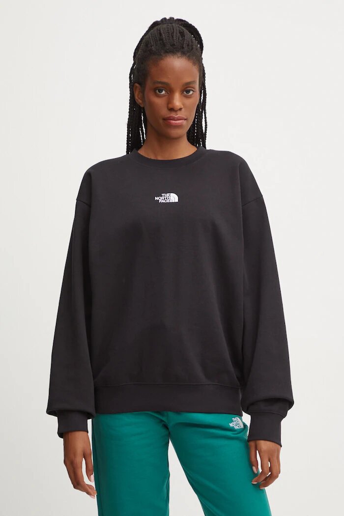 The North Face Суичър Essential Crew в черно с апликация NF0A89EPJK31